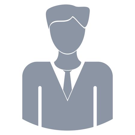 Grey Businessman Icon - Vector