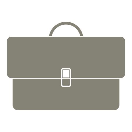 Grey business briefcase icon
