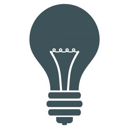 Grey Large vector illustration light bulb icon
