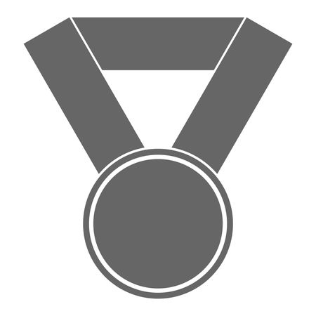 Vector Illustration of Medal Icon in Grey
