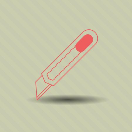 Pink Cutter Icon Vector Illustration
