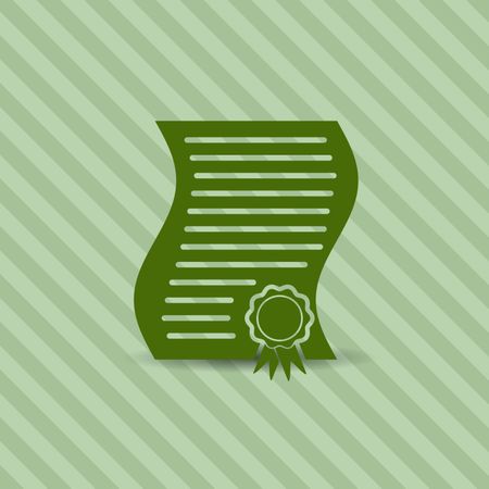 Green Contract icon or Symbol

