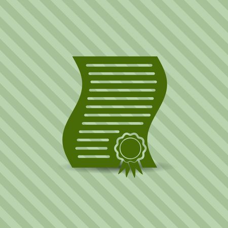 Green Contract icon or Symbol