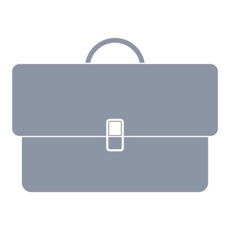 Vector Illustration of Briefcase Icon in Grey
