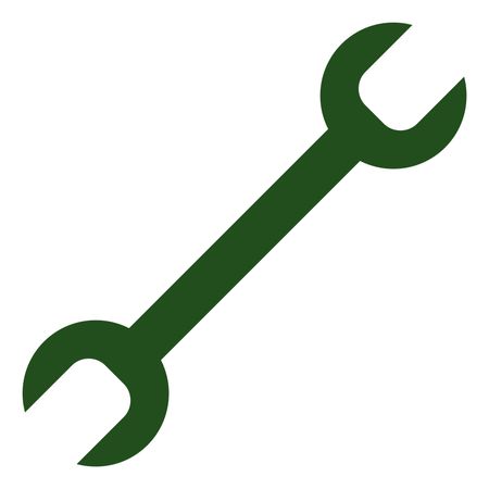 Vector Illustration of Spanner Icon in Green