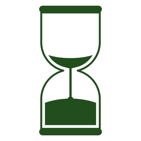 Vector Illustration of Sand Timer Icon in Green