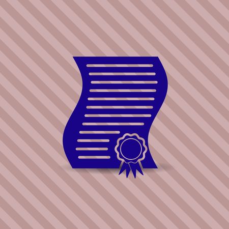 Vector Illustration of Blue Contract Icon
