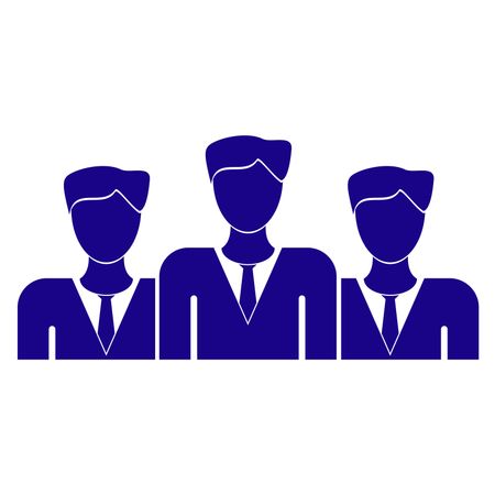 Vector Illustration of Blue Business Team Icon
