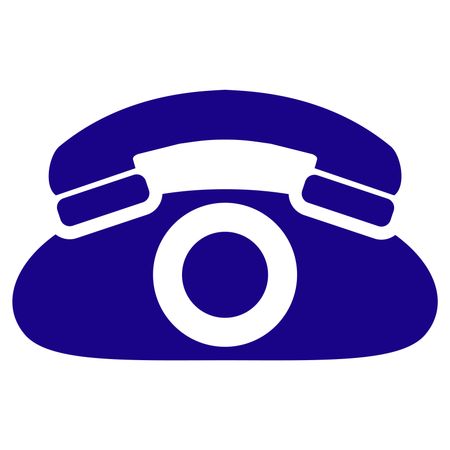 Vector Illustration of Blue Telephone Icon
