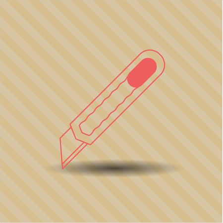 Vector Illustration of Pink Cutter Icon
