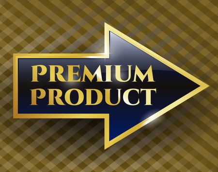 Premium Product with Golden Arrow
