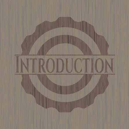 Introduction Retro Style Wooden Emblem