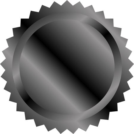 Black Designed Round Metal Texture Icon
