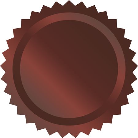 Round Designed Bronze Medal with Shadow Icon

