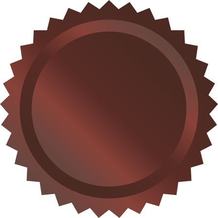 Round Designed Bronze Medal with Shadow Icon