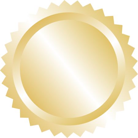 Award Token with Blank Golden Icon
