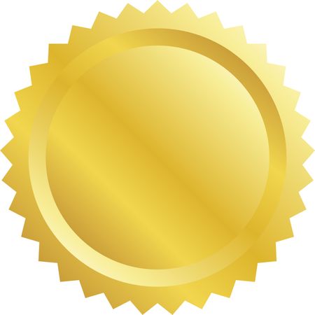 Blank Award with Golden medal Icon
