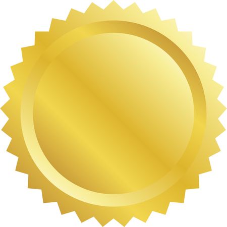 Blank Award with Golden medal Icon