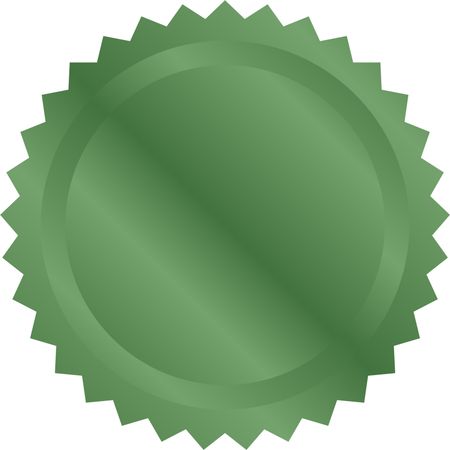 Vector Illustration of Seal Stamp Green Tag Banner Icon

