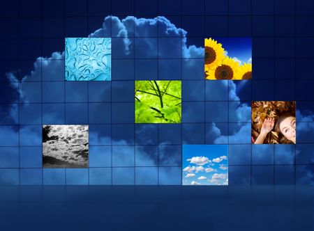 Abstract illustration of a weather puzzle - forecast concepts