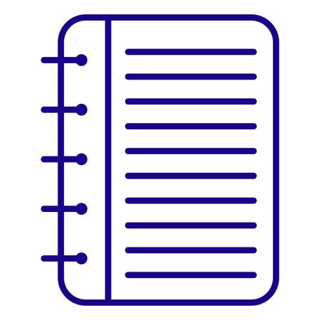 Vector Illustration of Blue Spiral Note Book Icon