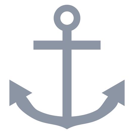 Vector Illustration of Gray Anchor Icon
`