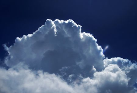 Beautiful white clouds in the blue sky