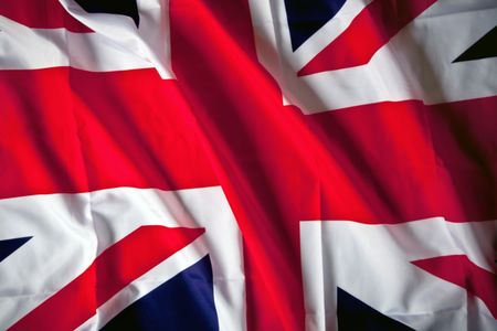 Picture of the United Kingdom flag with wavy texture