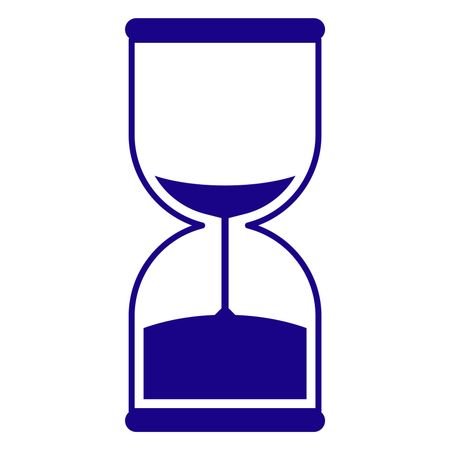 Vector Illustration of Sand Timer Icon in Blue
