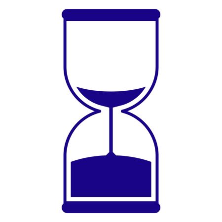 Vector Illustration of Sand Timer Icon in Blue