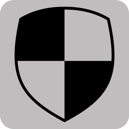 Vector Illustration of Shield Icon in black
