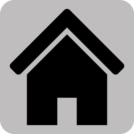 Vector Illustration of Home Icon in black

