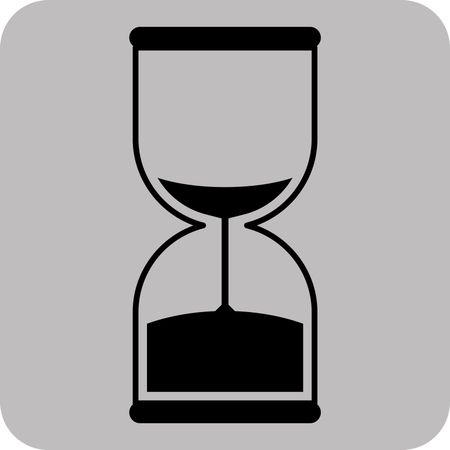 Vector Illustration of Sand Timer Icon in black
