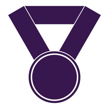 Vector Illustration of Medal Icon in Violet
