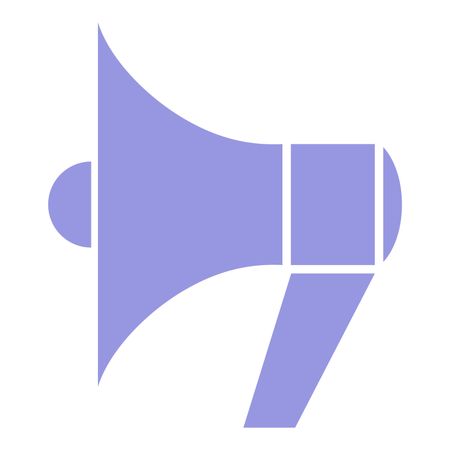 Vector Illustration of Megaphone Icon in Purple