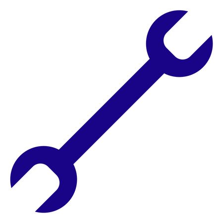 Vector Illustration of Spanner Icon in Violet
