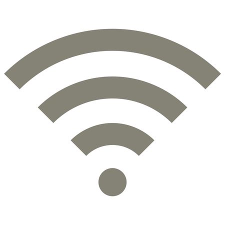 Vector Illustration of WiFi Icon in Gray
