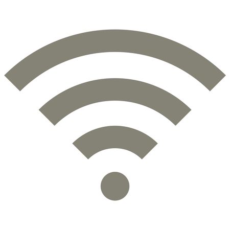 Vector Illustration of WiFi Icon in Gray