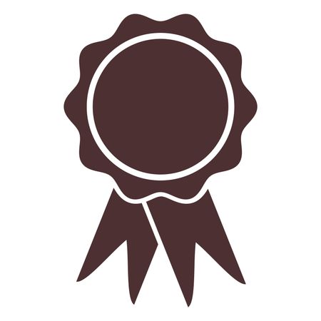 Vector Illustration of Brown Badge Icon