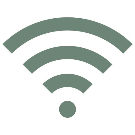 Vector Illustration of Green WiFi Icon
