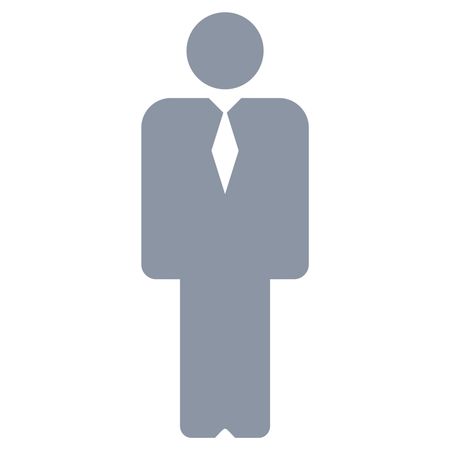 Vector Illustration of Businessman in Gray Icon
