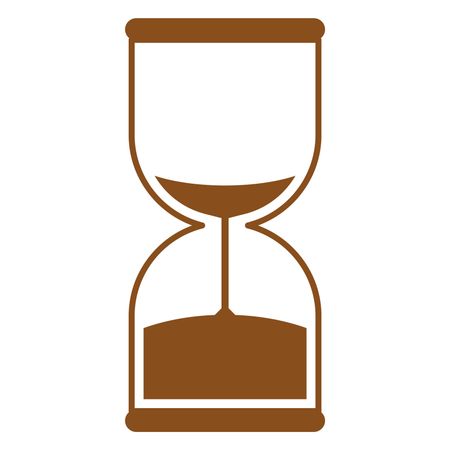 Vector Illustration of Sand Timer in Brown Icon
