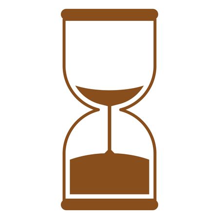 Vector Illustration of Sand Timer in Brown Icon