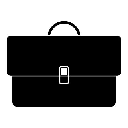 Vector Illustration of Large Black Briefcase Icon
