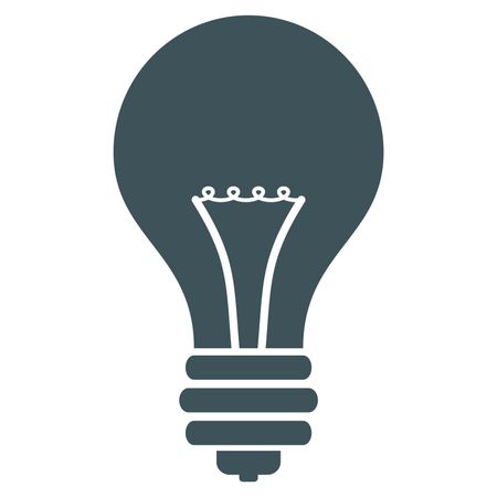 Vector Illustration of Dark Gray Bulb Icon
