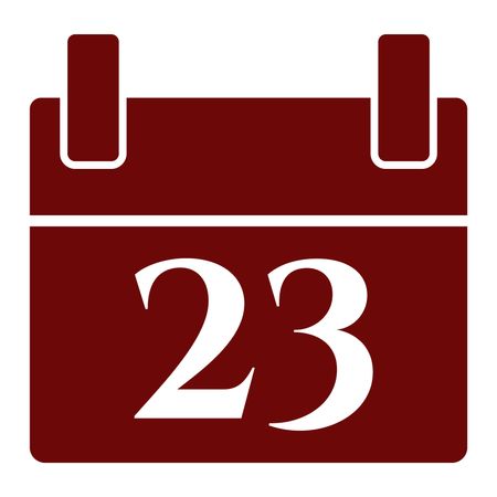 Vector Illustration of Maroon Calendar Icon
