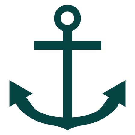 Vector Illustration of Green Anchor Icon