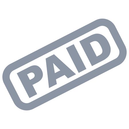 Vector Illustration of Paid Or Symbol Icon
