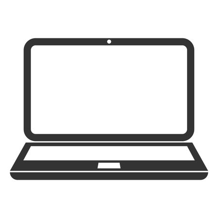 Vector Illustration of Large Black Laptop Icon
