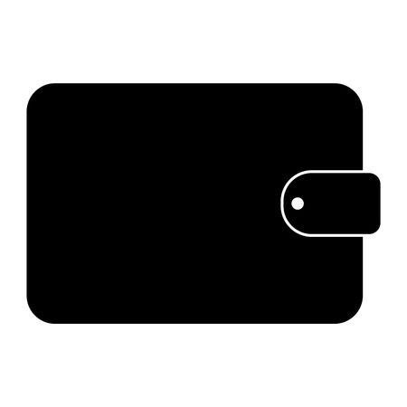 Vector Illustration of Large Black Wallet Icon
